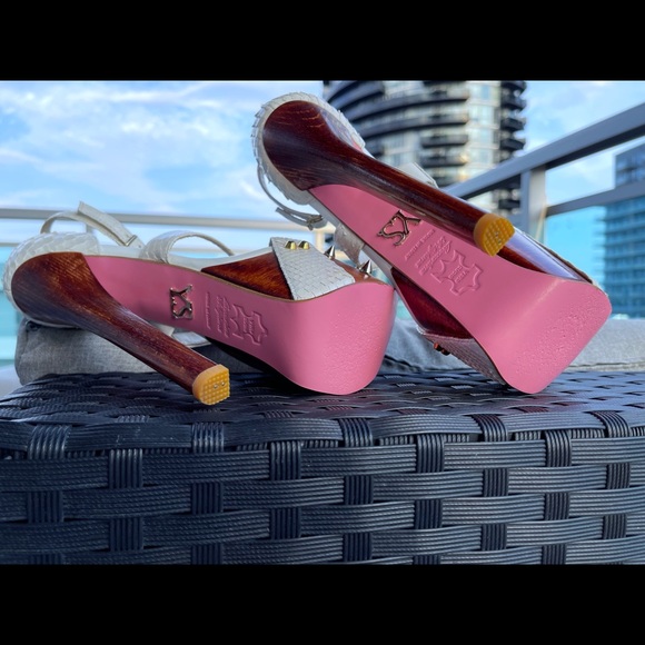 COPY - Heeled sandals (python leather) - Picture 4 of 4